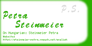 petra steinmeier business card
